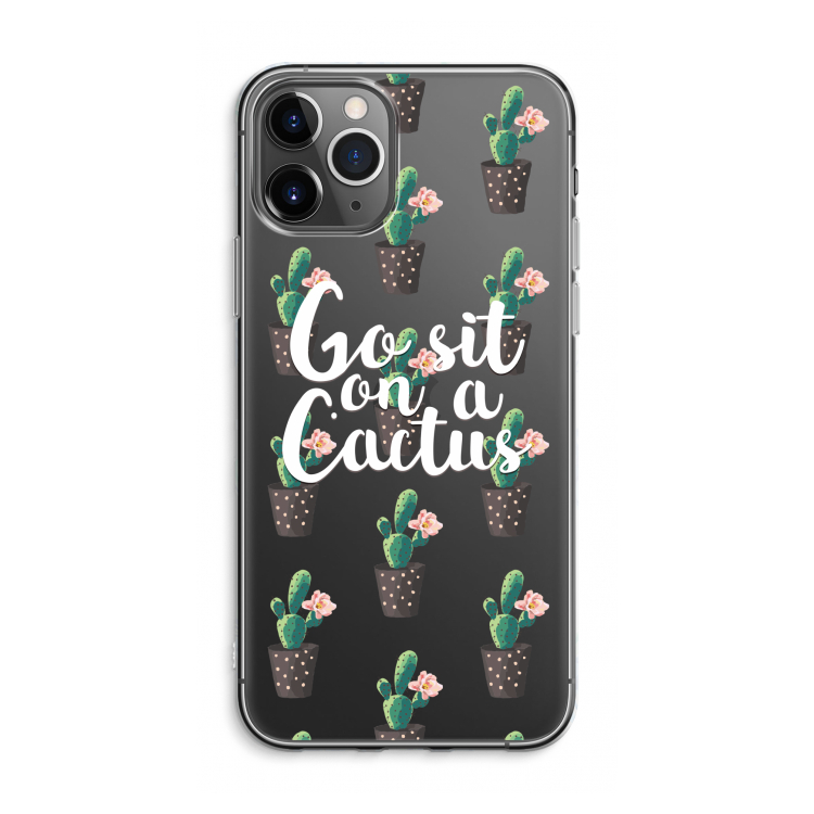 Cactus quote: iPhone 11 Pro Max Transparant Hoesje