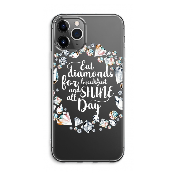Diamonds: iPhone 11 Pro Max Transparant Hoesje