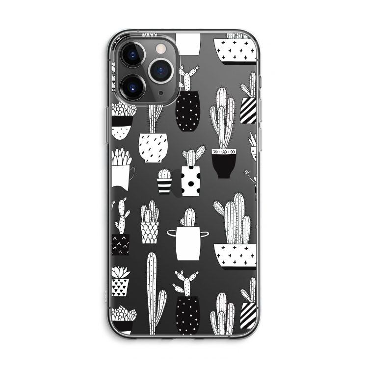 Cactusmotief: iPhone 11 Pro Max Transparant Hoesje