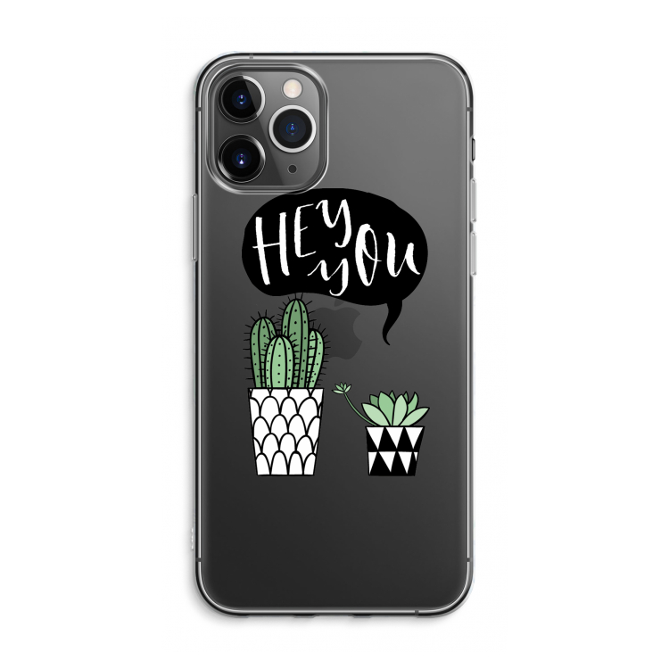 Hey you cactus: iPhone 11 Pro Max Transparant Hoesje