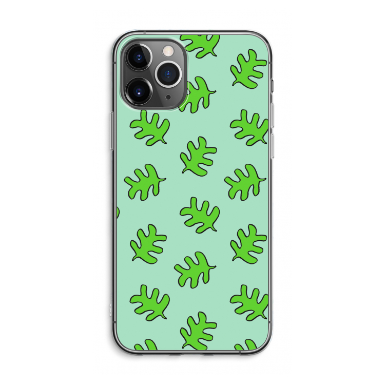 Groene blaadjes: iPhone 11 Pro Max Transparant Hoesje