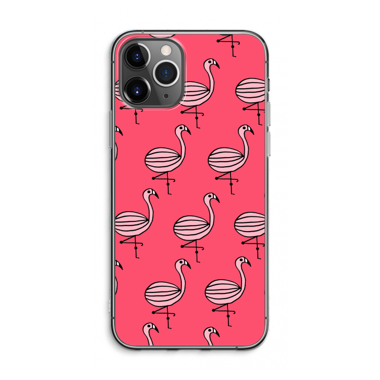 Flamingo: iPhone 11 Pro Max Transparant Hoesje