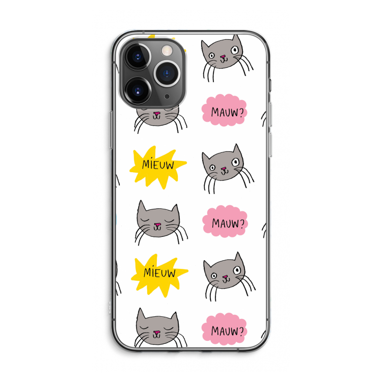Meow: iPhone 11 Pro Max Transparant Hoesje