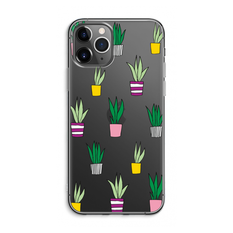 CaseCompany Sanseveria: iPhone 11 Pro Max Transparant Hoesje