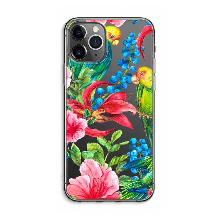 CaseCompany Papegaaien: iPhone 11 Pro Max Transparant Hoesje