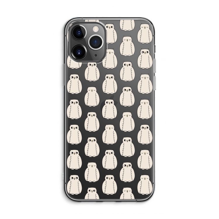 CaseCompany Uilen: iPhone 11 Pro Max Transparant Hoesje