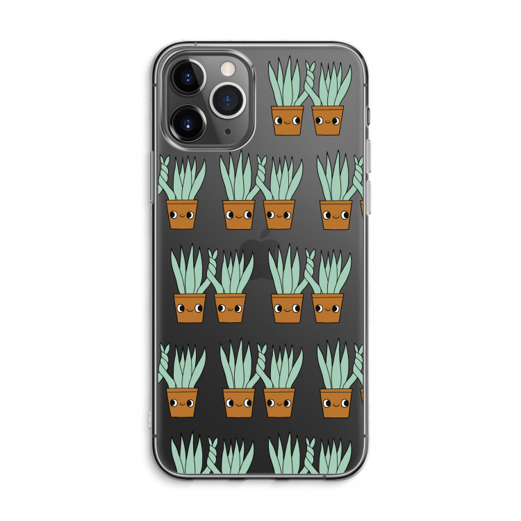 CaseCompany Sansevieria: iPhone 11 Pro Max Transparant Hoesje