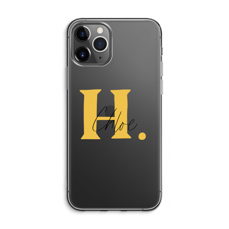 CaseCompany Amber Script: iPhone 11 Pro Max Transparant Hoesje