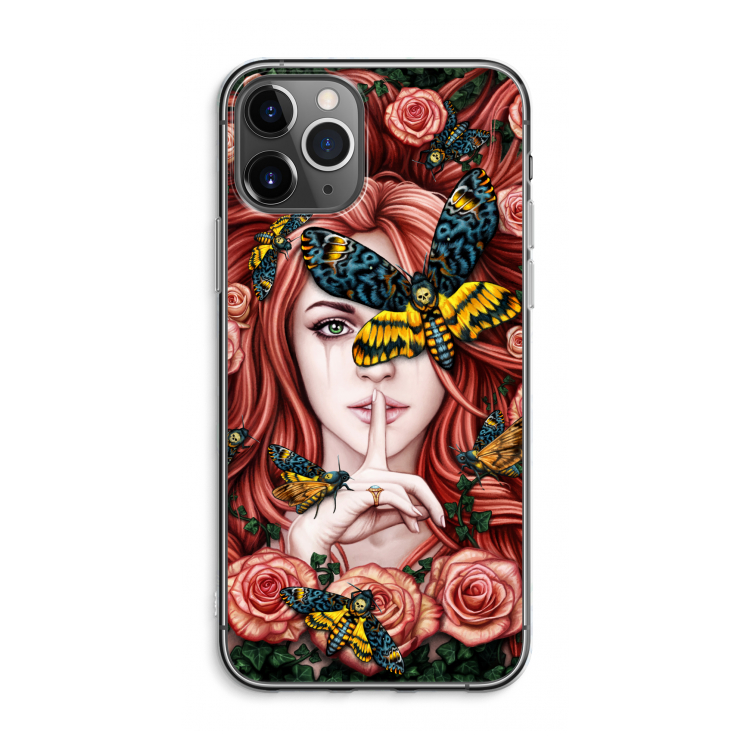 Lady Moth: iPhone 11 Pro Max Transparant Hoesje