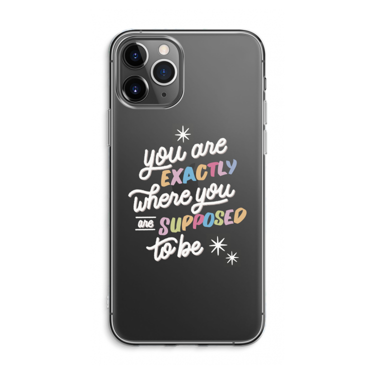 CaseCompany Right Place: iPhone 11 Pro Max Transparant Hoesje