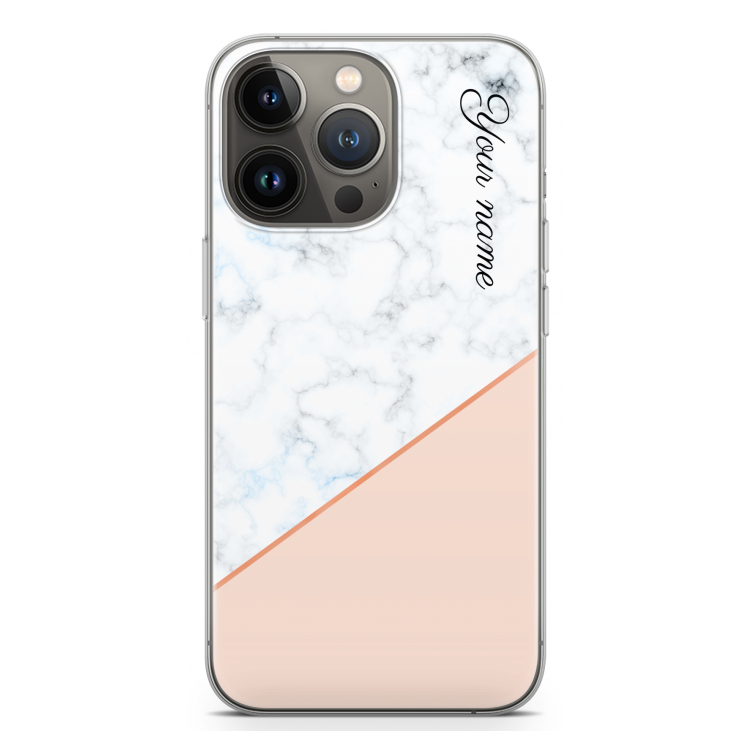 Marmer in stijl: iPhone 13 Pro Transparant Hoesje