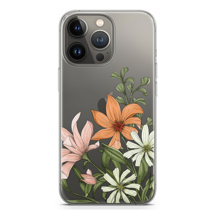 Floral bouquet: iPhone 13 Pro Transparant Hoesje
