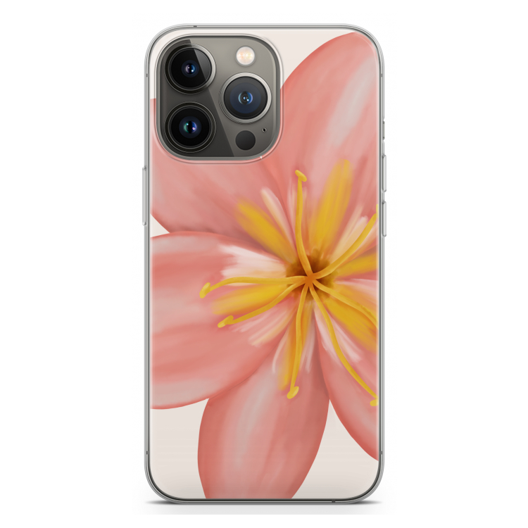 Pink Ellila Flower: iPhone 13 Pro Transparant Hoesje