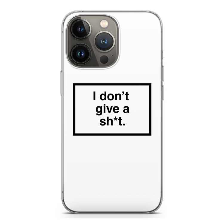 Don't give a shit: iPhone 13 Pro Transparant Hoesje