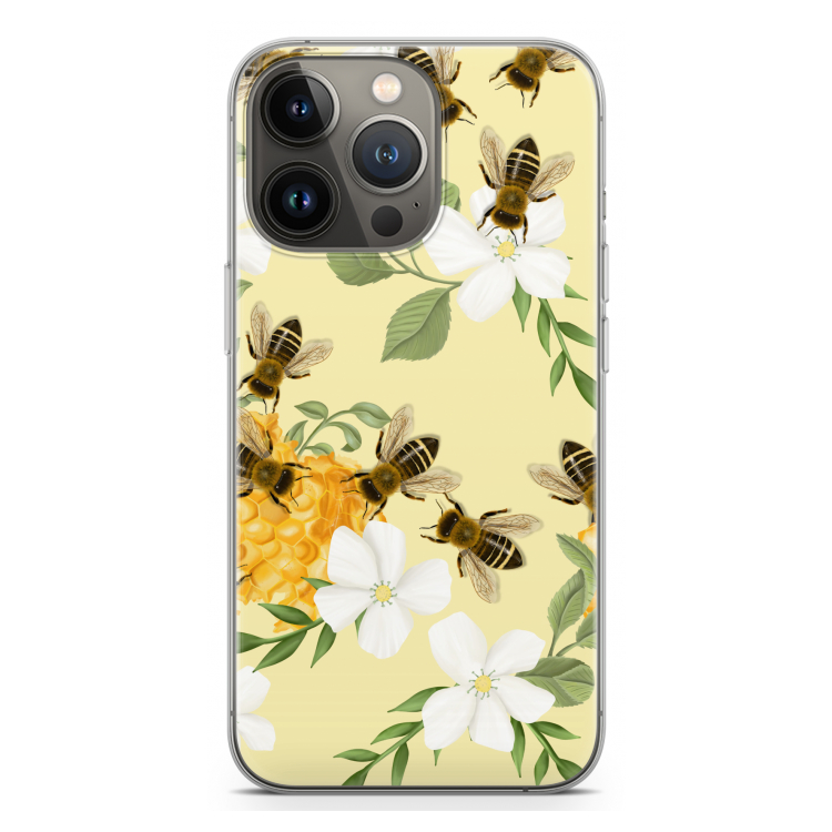 No flowers without bees: iPhone 13 Pro Transparant Hoesje