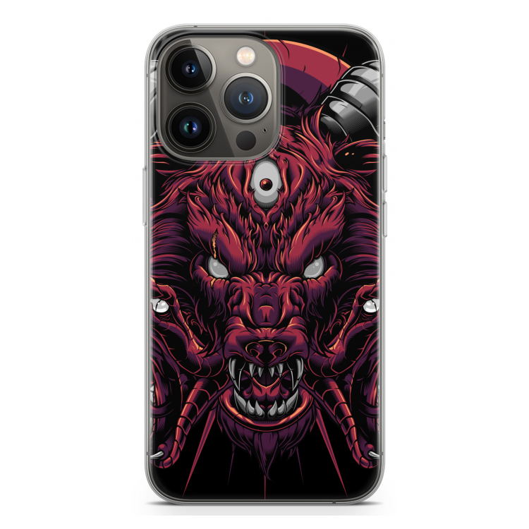 Hell Hound and Serpents: iPhone 13 Pro Transparant Hoesje