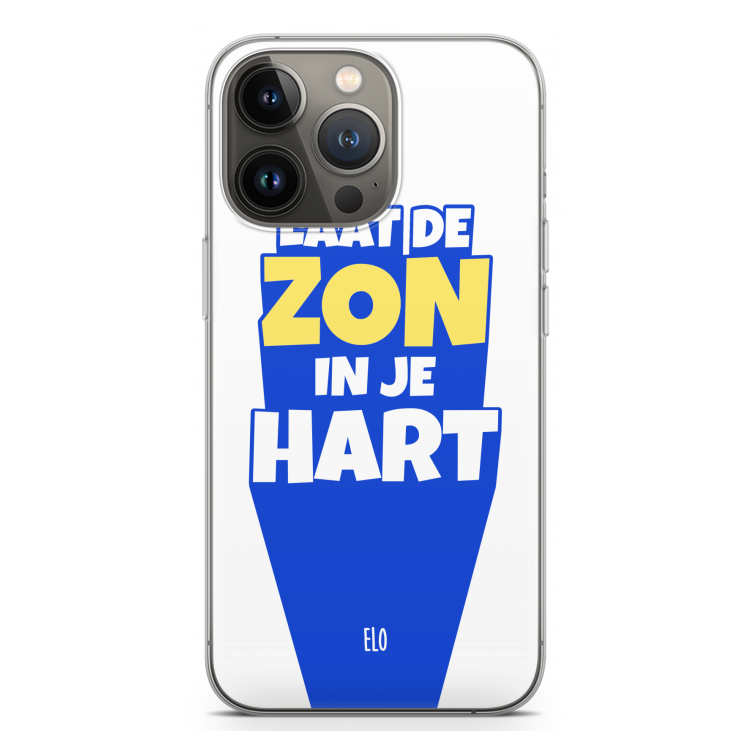 Laat de zon in je hart: iPhone 13 Pro Transparant Hoesje