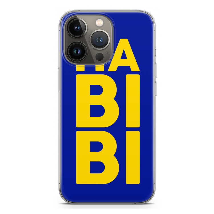 Habibi Blue: iPhone 13 Pro Transparant Hoesje