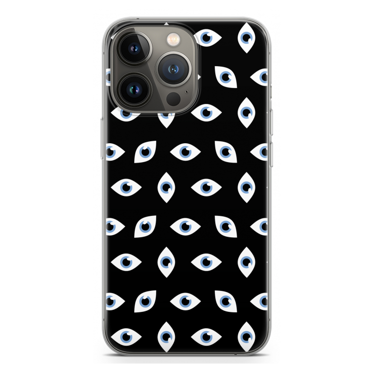 Eyes pattern: iPhone 13 Pro Transparant Hoesje