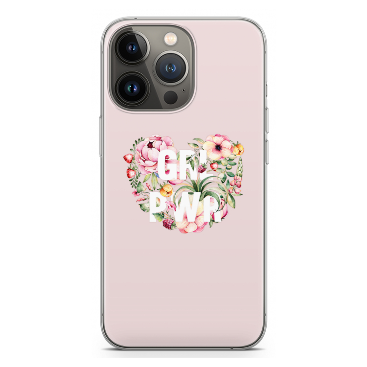 GRL PWR Flower: iPhone 13 Pro Transparant Hoesje