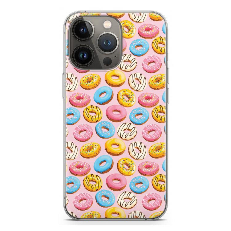 Pink donuts: iPhone 13 Pro Transparant Hoesje