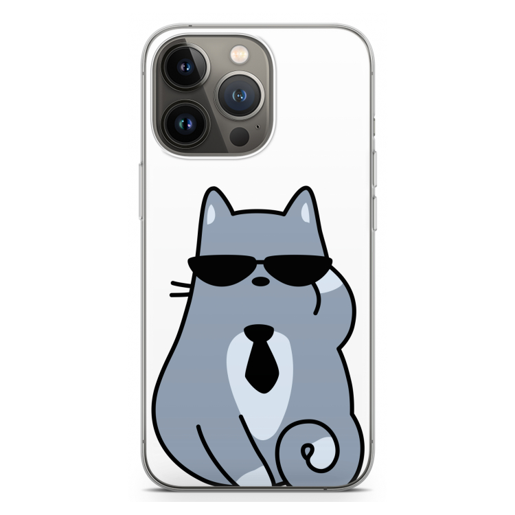 Cool cat: iPhone 13 Pro Transparant Hoesje