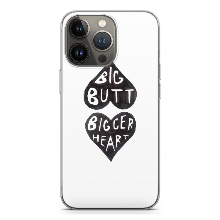 Big butt bigger heart: iPhone 13 Pro Transparant Hoesje