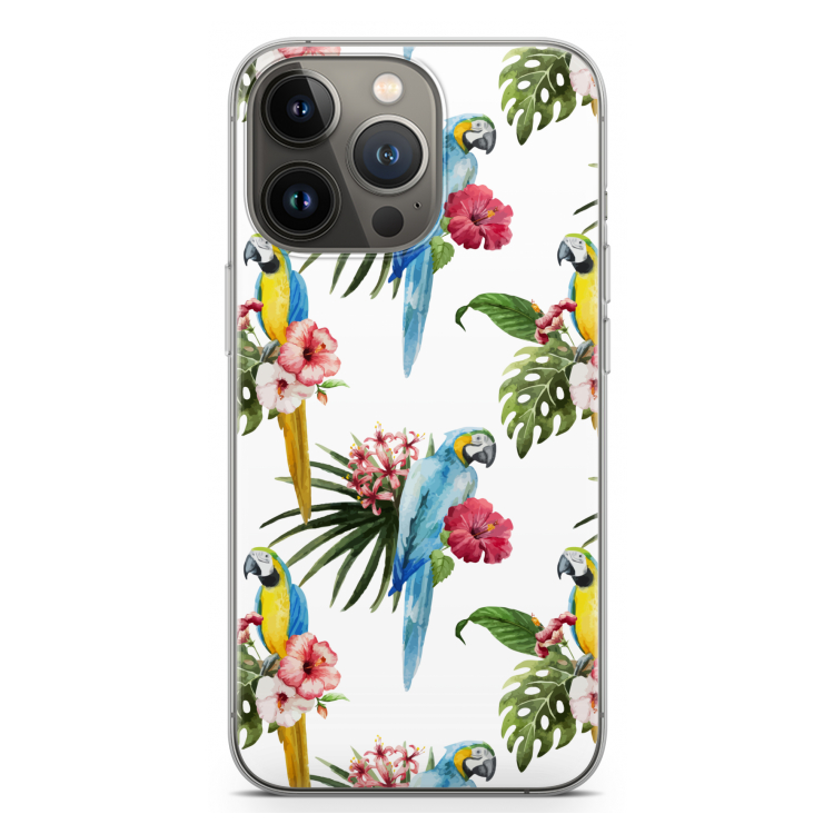 Kleurrijke papegaaien: iPhone 13 Pro Transparant Hoesje