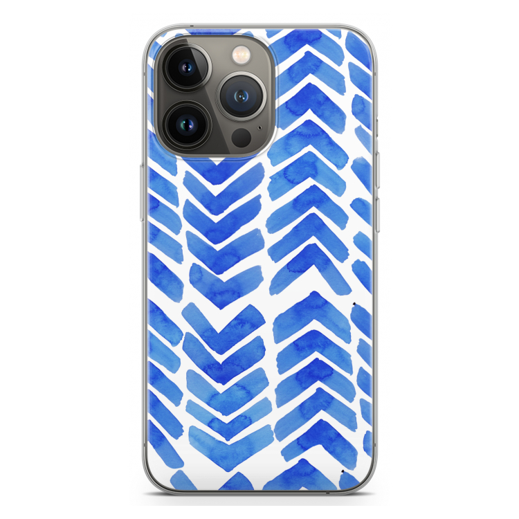 Blauwe pijlen: iPhone 13 Pro Transparant Hoesje