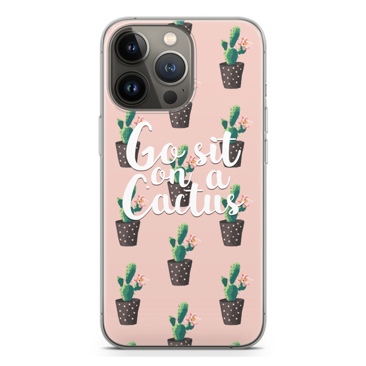 Cactus quote: iPhone 13 Pro Transparant Hoesje