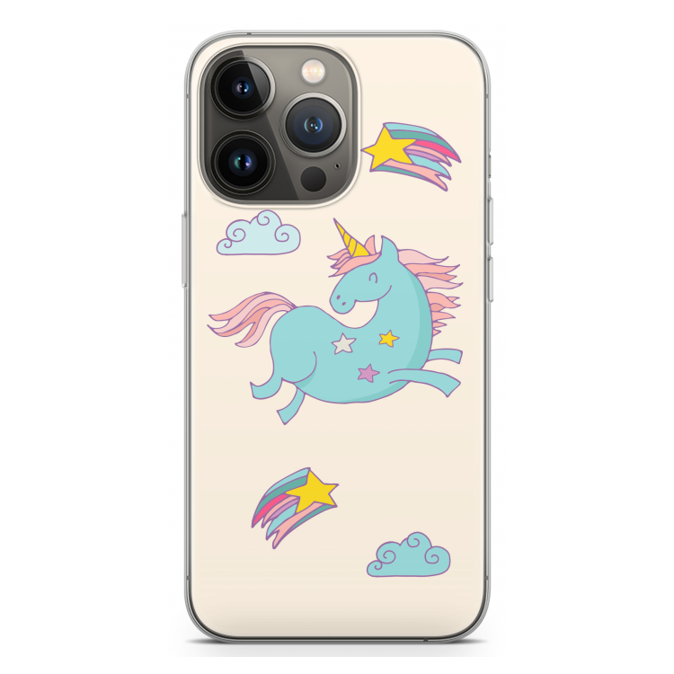 Vliegende eenhoorn: iPhone 13 Pro Transparant Hoesje