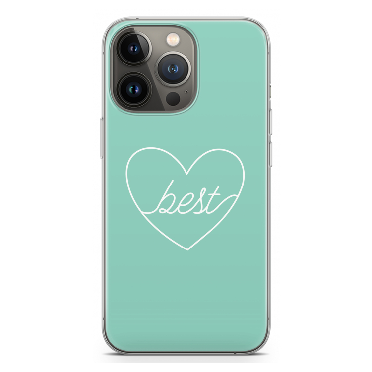 Best heart pastel: iPhone 13 Pro Transparant Hoesje
