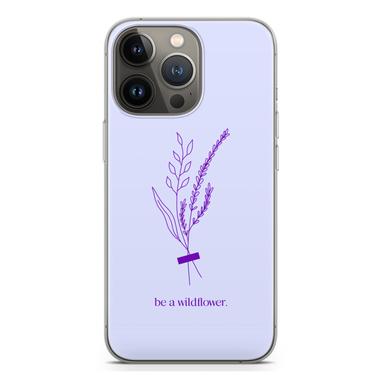 Be a wildflower: iPhone 13 Pro Transparant Hoesje