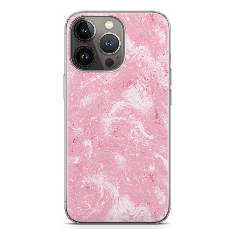 Abstract Painting Pink: iPhone 13 Pro Transparant Hoesje