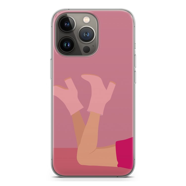 Pink boots: iPhone 13 Pro Transparant Hoesje