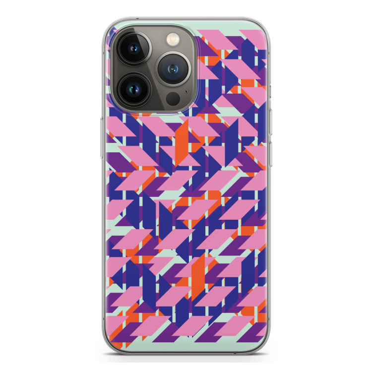 Skew Blush 3: iPhone 13 Pro Transparant Hoesje