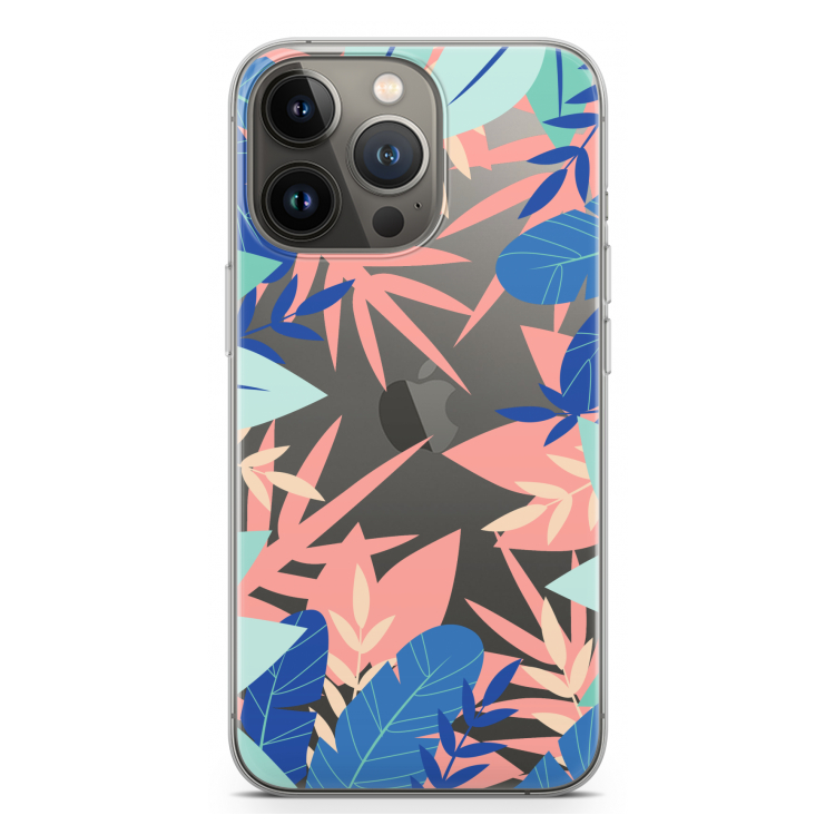 Tropisch: iPhone 13 Pro Transparant Hoesje