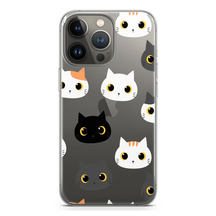 Katten: iPhone 13 Pro Transparant Hoesje
