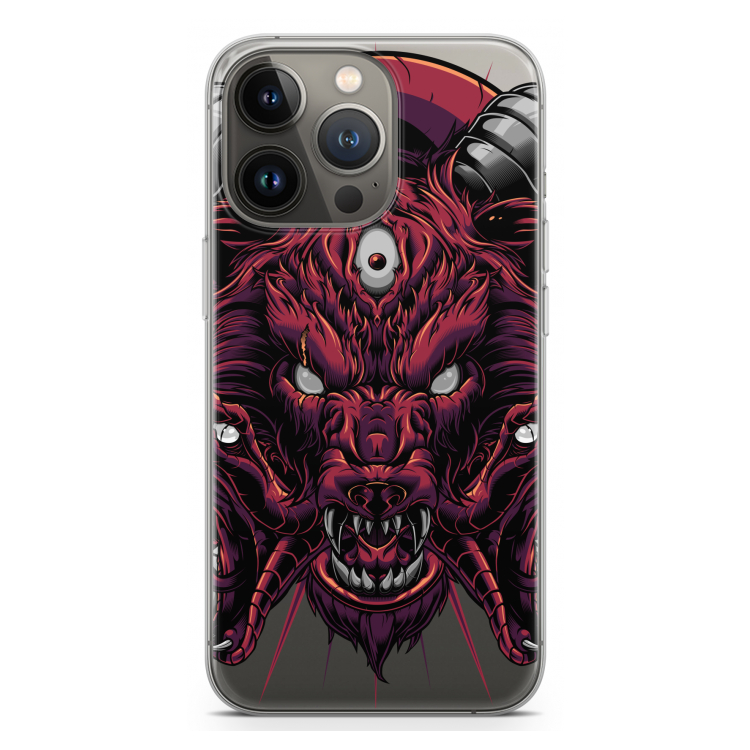 Hell Hound and Serpents: iPhone 13 Pro Transparant Hoesje