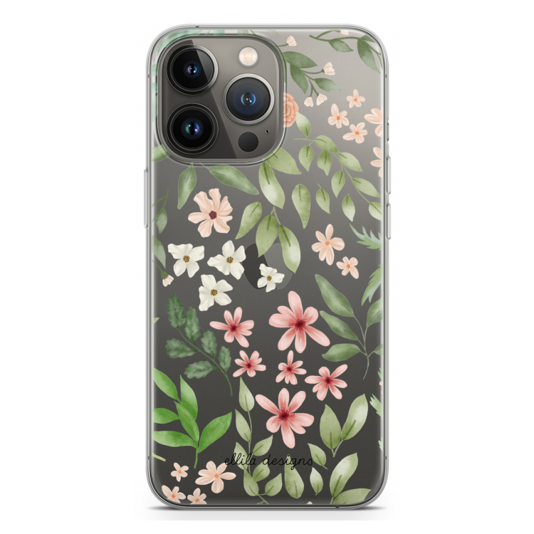 Botanical sweet flower heaven: iPhone 13 Pro Transparant Hoesje