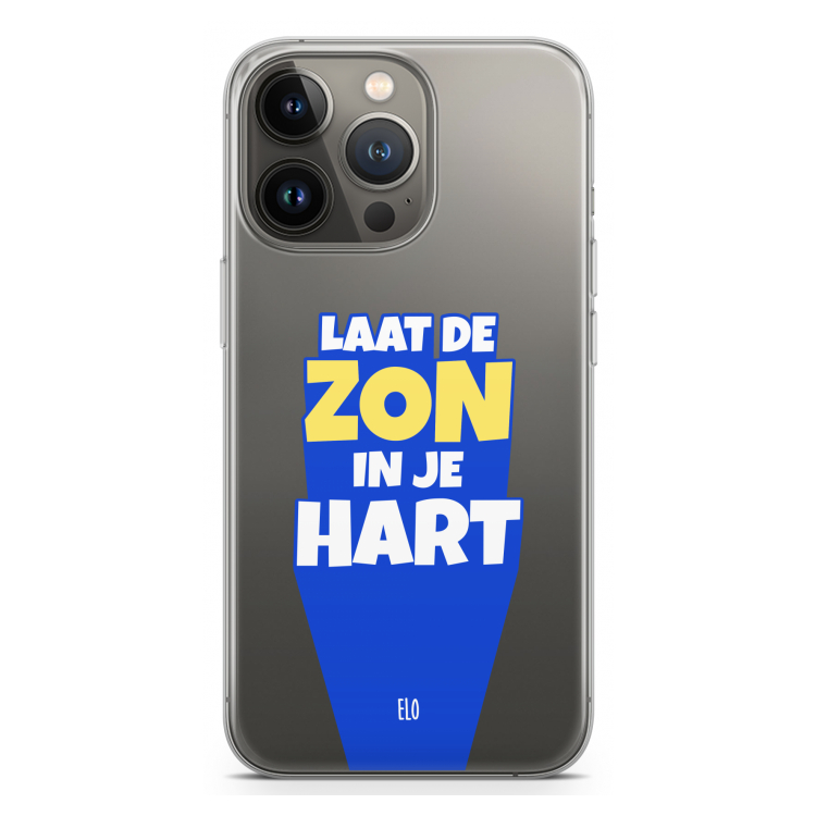 Laat de zon in je hart: iPhone 13 Pro Transparant Hoesje