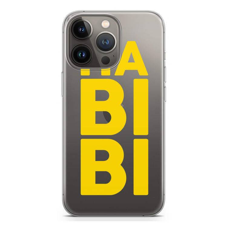 Habibi Blue: iPhone 13 Pro Transparant Hoesje