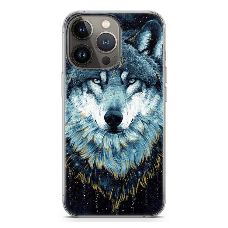 Darkness Wolf: iPhone 13 Pro Transparant Hoesje