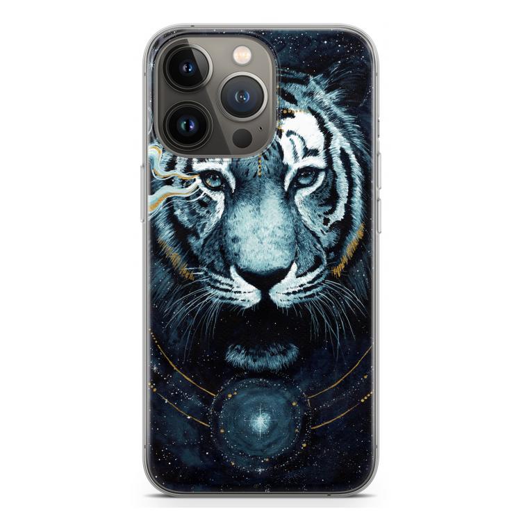 Darkness Tiger: iPhone 13 Pro Transparant Hoesje