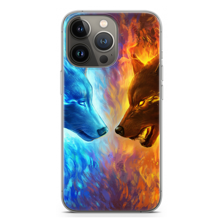 Fire & Ice: iPhone 13 Pro Transparant Hoesje