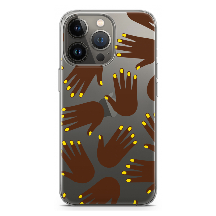 Hands dark: iPhone 13 Pro Transparant Hoesje
