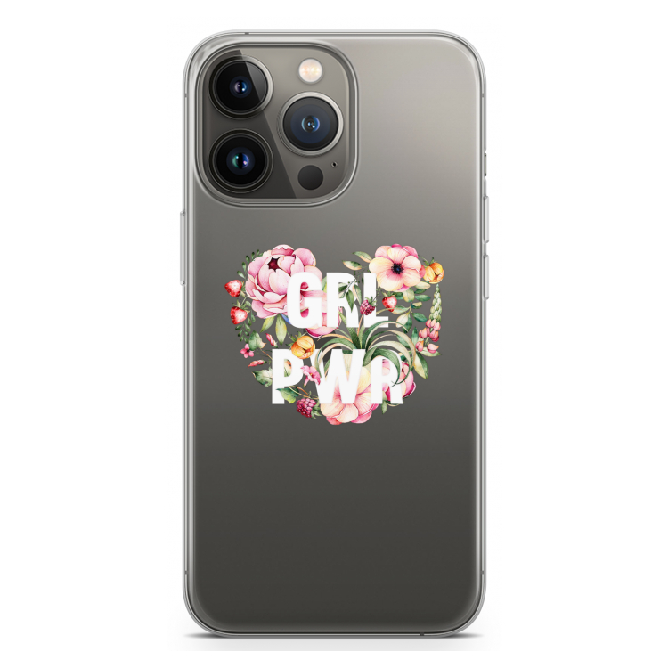 GRL PWR Flower: iPhone 13 Pro Transparant Hoesje