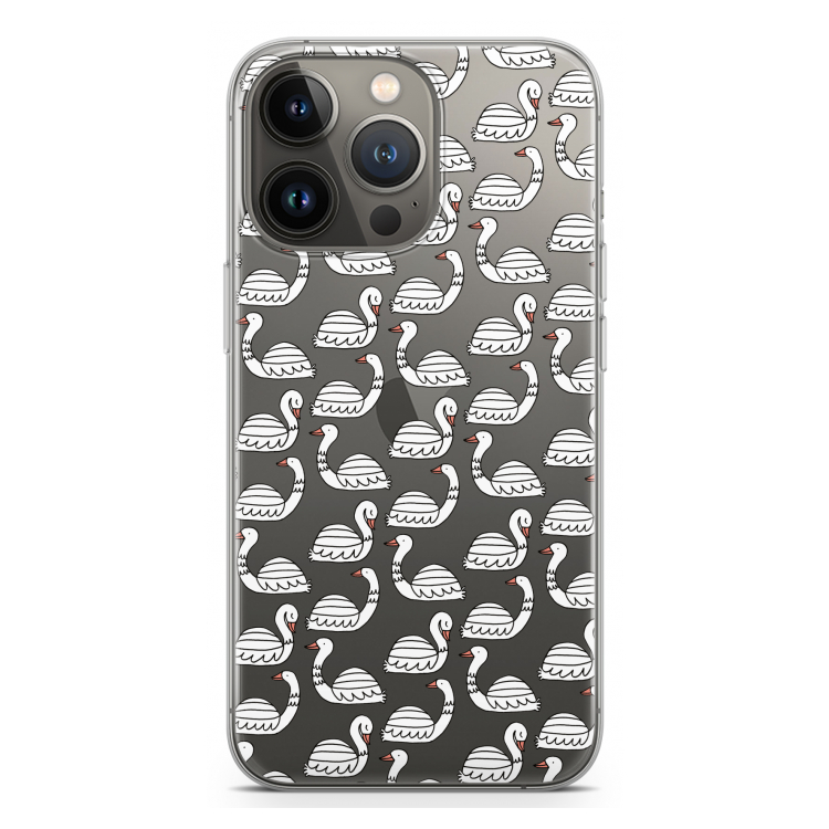 Zwanen: iPhone 13 Pro Transparant Hoesje