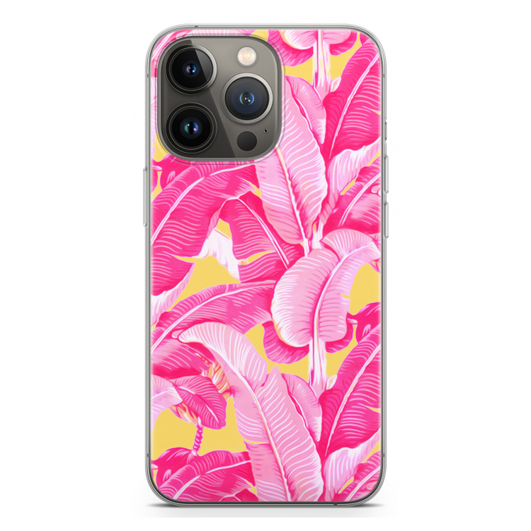 Pink Banana: iPhone 13 Pro Transparant Hoesje