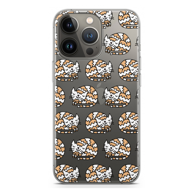 Slapende poes: iPhone 13 Pro Transparant Hoesje